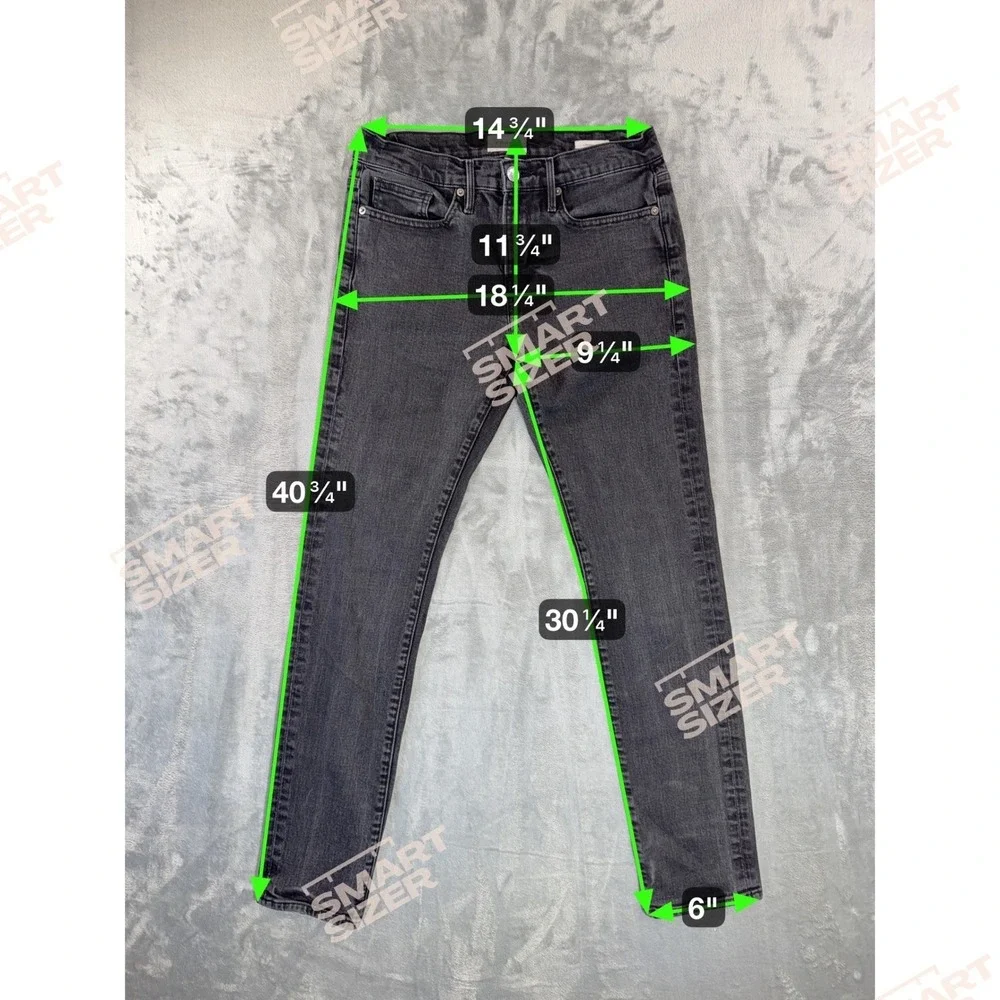 FRAME L'Homme Slim Jeans Men's Size 30x30 Black Denim Pants